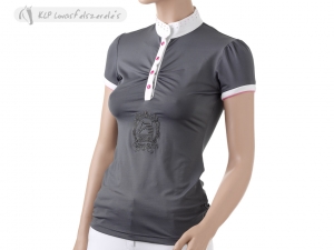 Tattni Ladies Show Shirt With Rhinestones On Collar