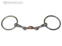 Pessoa Ring Snaffle Bit Copper Link Mouth Stainless Steel