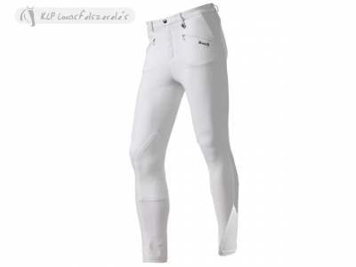 Daslö Men Breeches White Close-Fitting With Self Knee Patch
