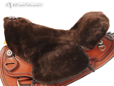 Sheepskin Saddle Seat Cover Brown