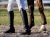 Tattini Breton Laced Grained Leather High Shin Long Riding Tall Boots