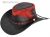 Leather Western Hat Black And Red, L-Pro West