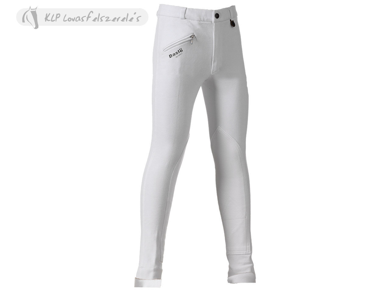 Daslö Children Jodhpurs Breeches White With Suede Knee Patch