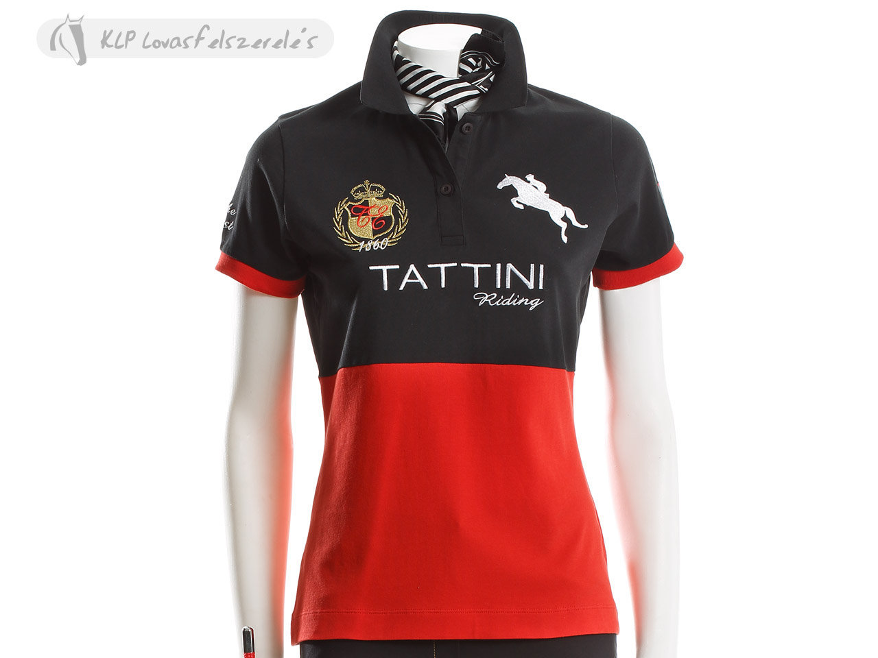 Tattini Ladies Two-Tone Piquet Cotton Polo