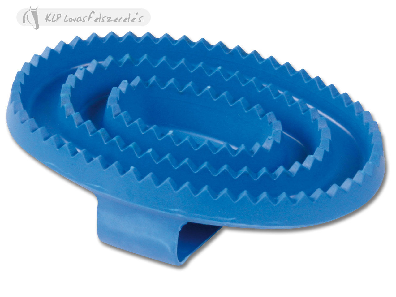 Rubber Curry Comb Blue