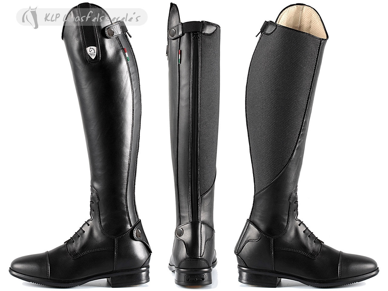 Tattini Retriever Riding Boots Grip Inserts With Laces/zip Calf L