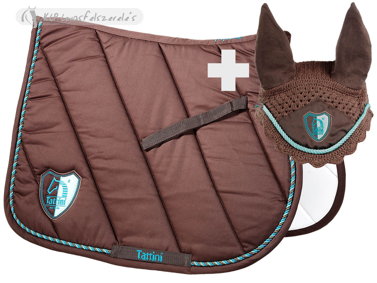 Saddle Pad + Ear Net Set Diagonal Quilting