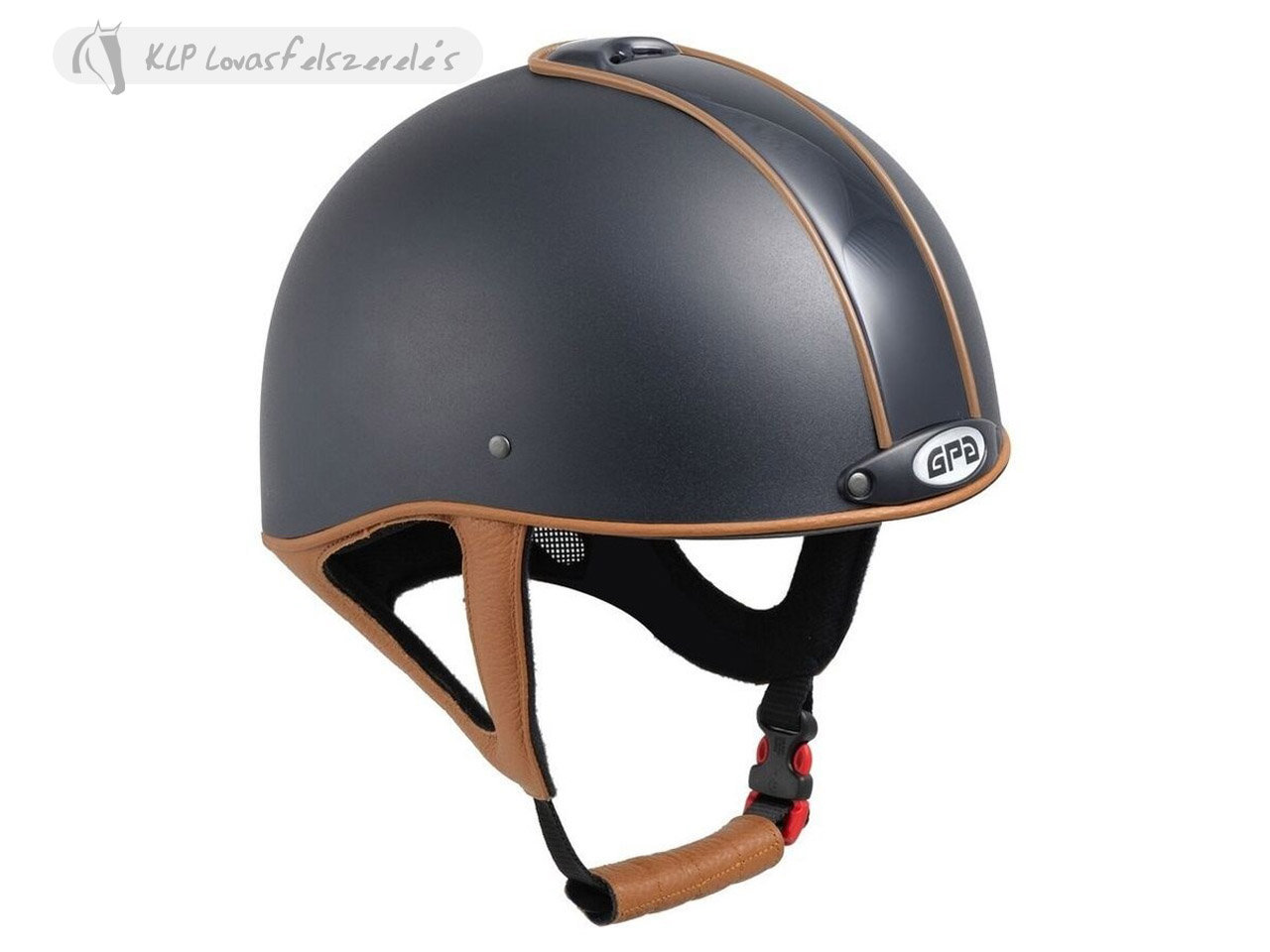 Gpa Jock Up Three Leather 2X Riding Helmet