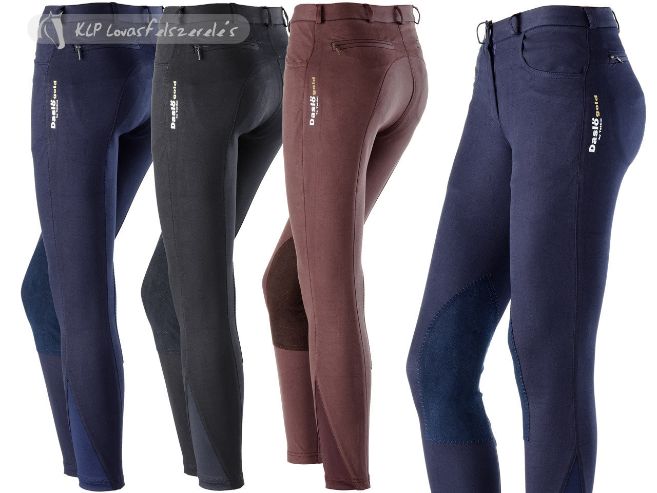 Daslö Gold Ladies Breeches Ninfa With Suede Knee Patch