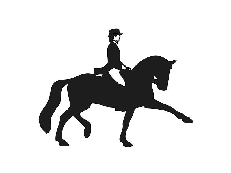 Car Sticker Dressage Rider 2