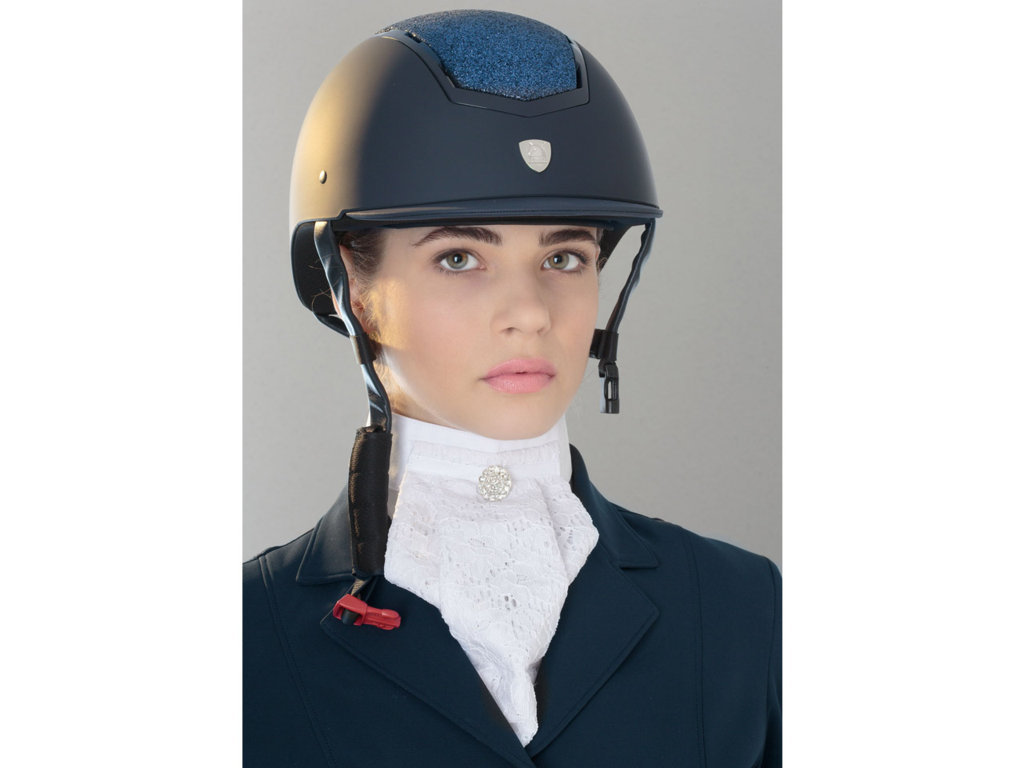 Tattini Rubber Coated Riding Cap With Glitter Plate Tattini Riding
