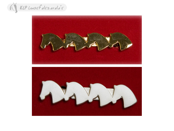 Four Horse Heads Stock Pin Damaged