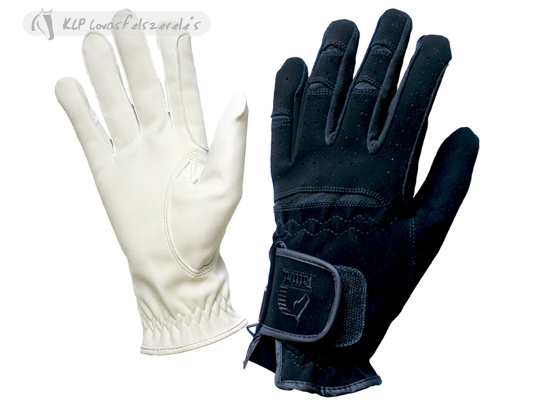 Tattini Suede Leather Gloves With Lycra Insert Blue