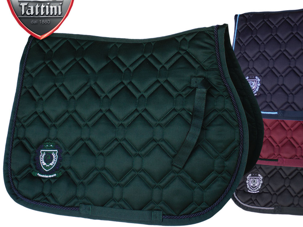 Tattini Double Quilted Saddle Cloth With Embroidery