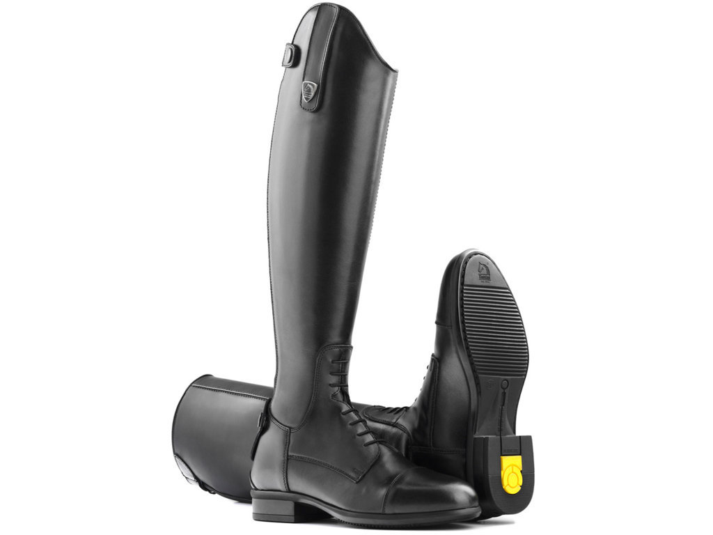 Tattini Boxer Close Contact Laced High Shin Long Riding Tall Boots