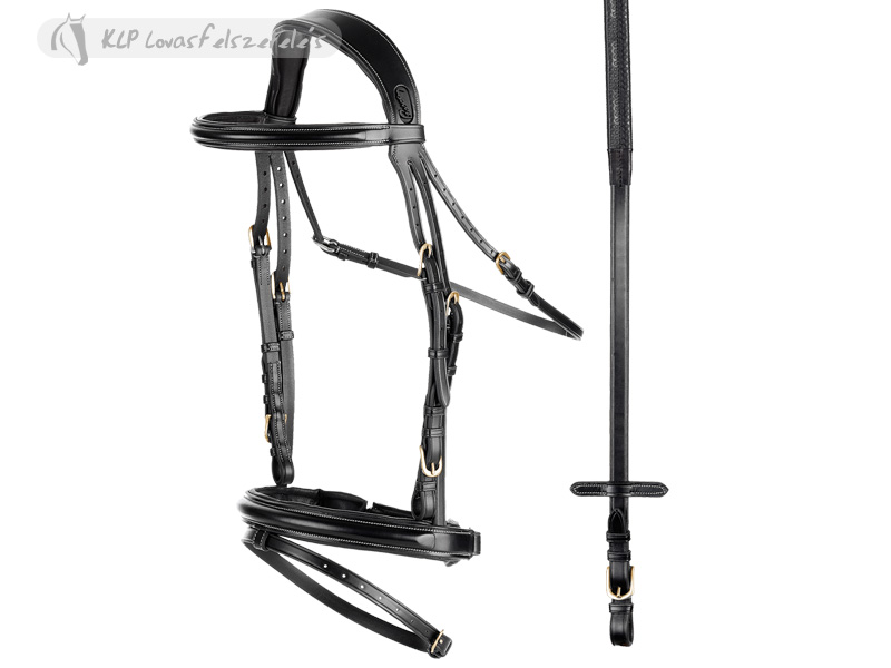 Pessoa Snaffle Headstall W/rubber Reins Raised