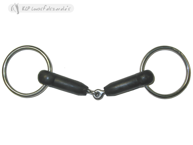 Ss Pessoa Ring Snaffle Bit W/ Rubber Joint.mouth M