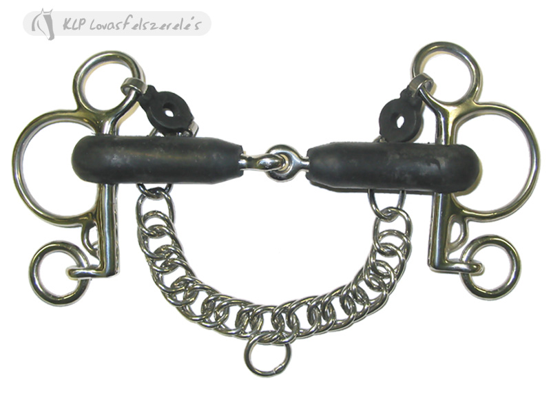 Ss Pessoa Pelham Bit With Jointed Rubber Covered