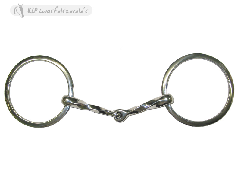 Ss Pessoa Ring Snaffle Bit W/ Twistted Mouth Flat Ring