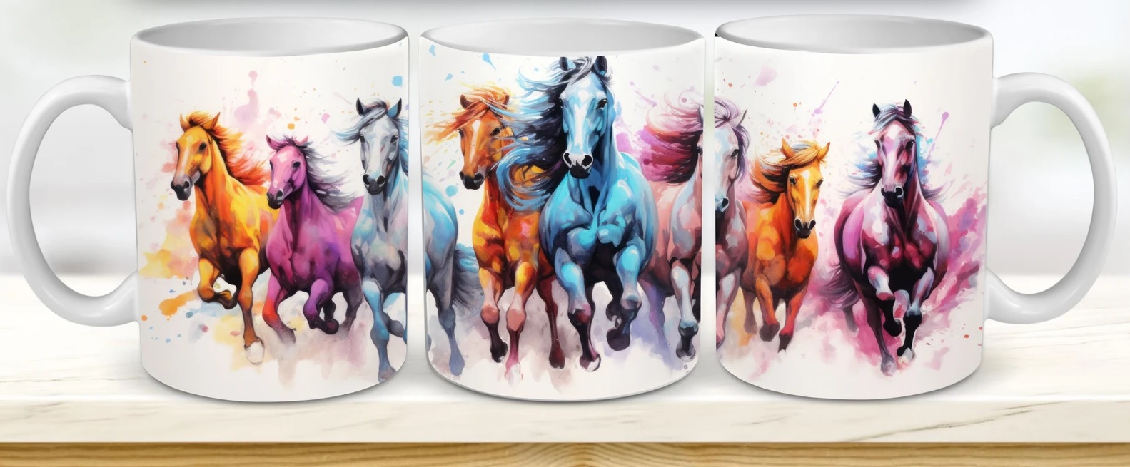 Bögre Színes Lovak