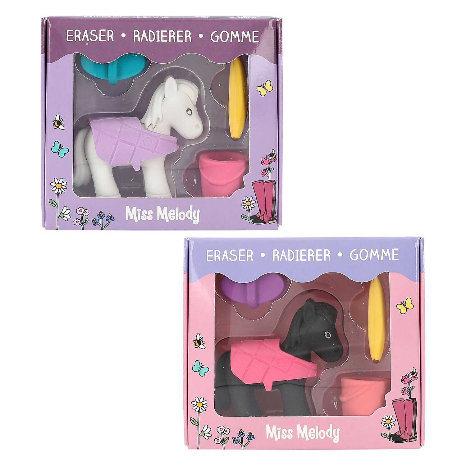 Rubber Erasers - Three Horses In A Stable